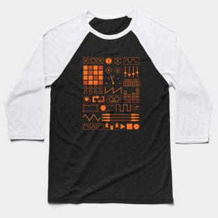 Electronic Musician Synth, Sampler and Drum Machine Controls Baseball T-Shirt